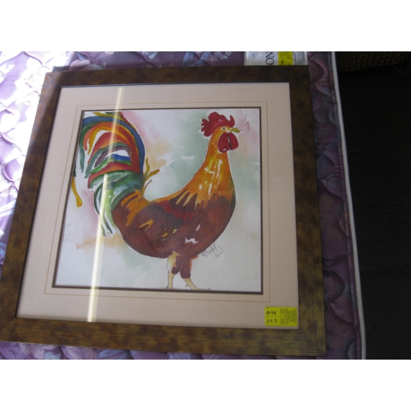 ORIGINAL PAINTING OF CHICKEN BY C. DODDS