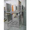 Image 1 : 2 METAL STACKING RACKS/PALLETS W/2 SIDE PANELS