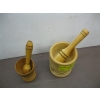 Image 2 : 2 WOODEN MORTAR & PESTLES