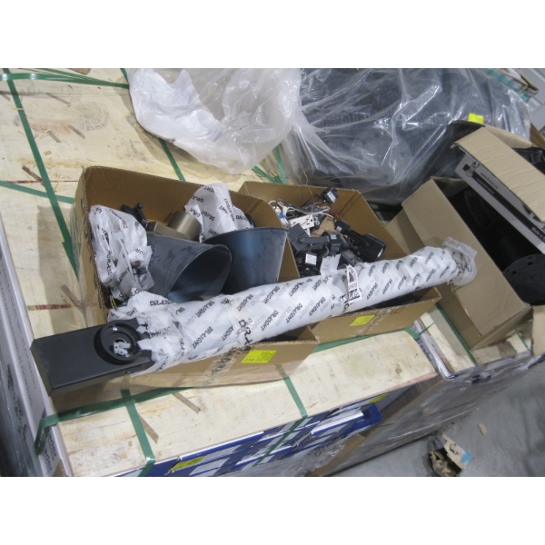 2 BOXES OF MISC. LIGHT FIXTURE PARTS, TRACK LIGHTING ACCESS, ETC.