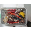 Image 2 : BIN W/ASST. PLIERS, TAPE MEASURE, PIPE WRENCH, ETC.