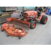 Image 2 : 4 WHEEL DRIVE KUBOTA B7200 HST TRACTOR W/MOWER ATTACHMENT - NEEDS WATER PUMP SEAL, RUNS