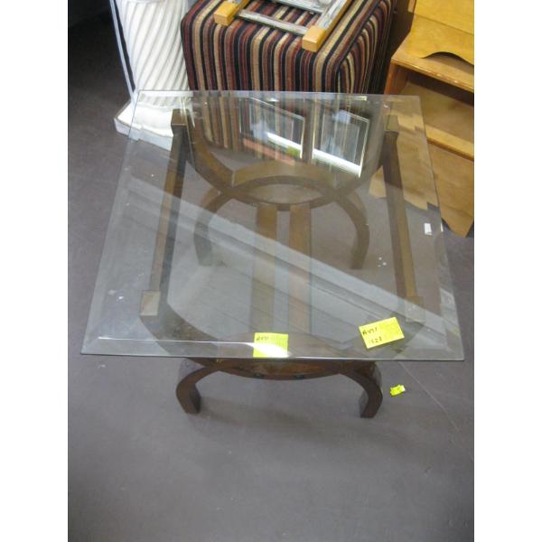 GLASS TOP END TABLE