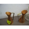 Image 2 : COAL OIL LAMP & 2 SM. BRASS CANDLEHOLDERS