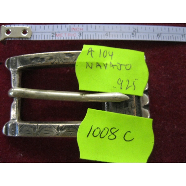NAVAJO SILVER .925 BELT BUCKLE