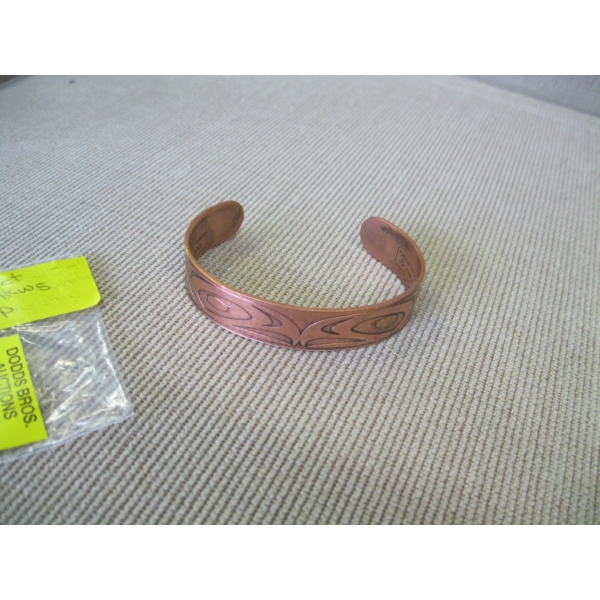 SIGNED EAGLE COPPER BRACELET