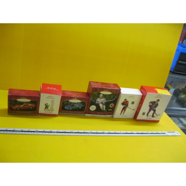 6 HALLMARK KEEPSAKE CHRISTMAS TREE ORNAMENTS