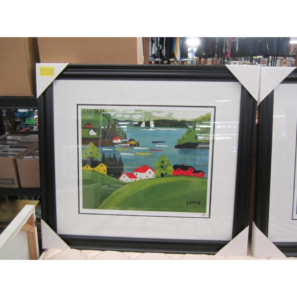 FRAMED NUMBERED PRINT BY MAUDE LEWIS "SUMMER BREEZE SHADY COVE"