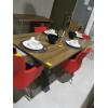 Image 1 : APPROX. 79"X35.5" DINING TABLE - CORNER DAMAGED