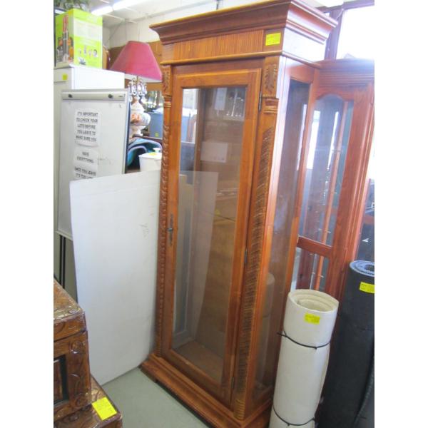 GLASS DISPLAY CABINET - NO SHELVES