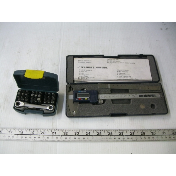 MASTERCRAFT MINI SOCKET SET & A MASTERCRAFT DIGITAL ELECTRONIC CALIPER