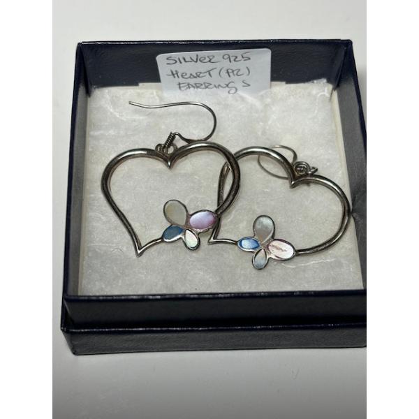 .925 SILVER HEART EARRINGS