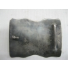 Image 2 : NAVAJO SILVER BELT BUCKLE W/SINGLE TURQUOISE STONE