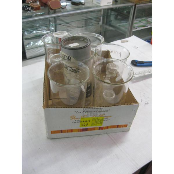 ASST. MEASURING BEAKERS, BRONZE POWDER, ETC.