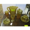 Image 1 : AMBER GLASS VINTAGE GLASSWARE