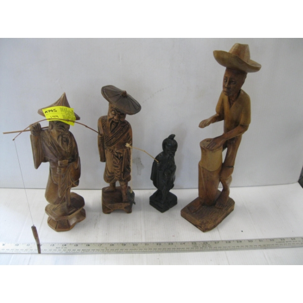 4 ASIAN FIGURINES
