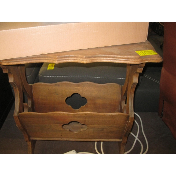ANTIQUE MAGAZINE END TABLE