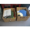 Image 1 : 2 BOXES OF MISC. QUILT, CHRISTMAS DECORATIONS, ETC.