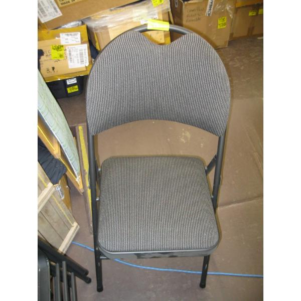 5 FOLDING METAL/UPHOLSTERED CHAIRS