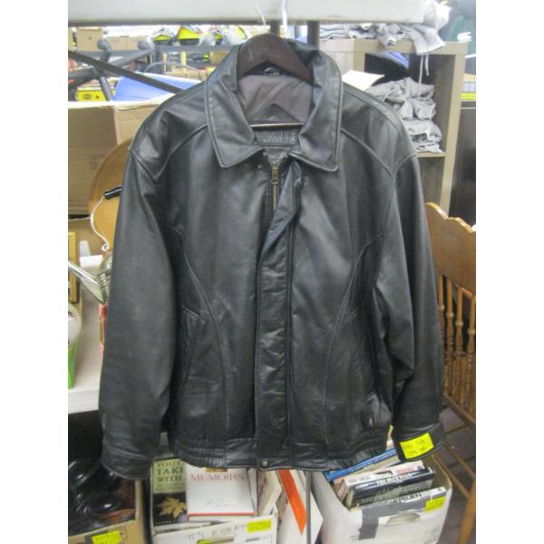 LEATHER JACKET, SZ XL