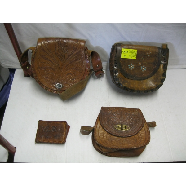 LEATHER PURSES & A WALLET