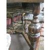 Image 7 : ANTIQUE DRAWLEAF TABLE W/6 CARVED PRESSBACK CHAIRS