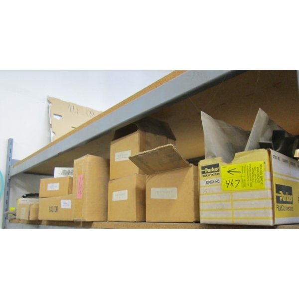 SHELF OF MISC. BALDOR PARTS