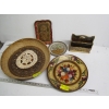 Image 1 : WICKER BASKET, WOODEN LETTER HOLDER, WOVEN TRAY, ETC.