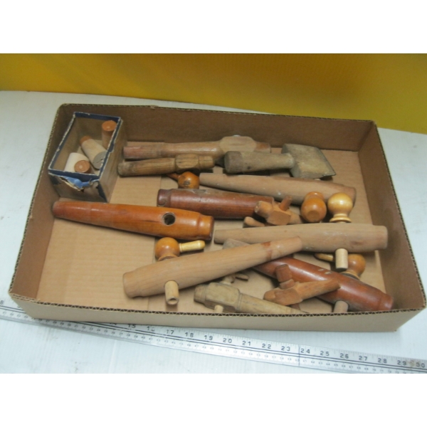 VINTAGE WOODEN WINE BARREL SPIGOTS