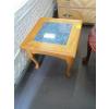 Image 1 : WOODEN END TABLE W/INLAID TILE TOP