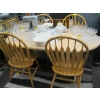 Image 1 : OVAL DINING TABLE W/4 ARROWBACK CHAIRS