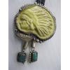 Image 1 : SILVER W/WHITE NATIVE DRESS NAVAJO BOLO TIE & TURQUOISE ENDS