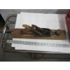 Image 2 : BIN OF MISC. WOOD & METAL WOOD PLANE, DRILL, BENCH VISE, HATCHET, ETC.