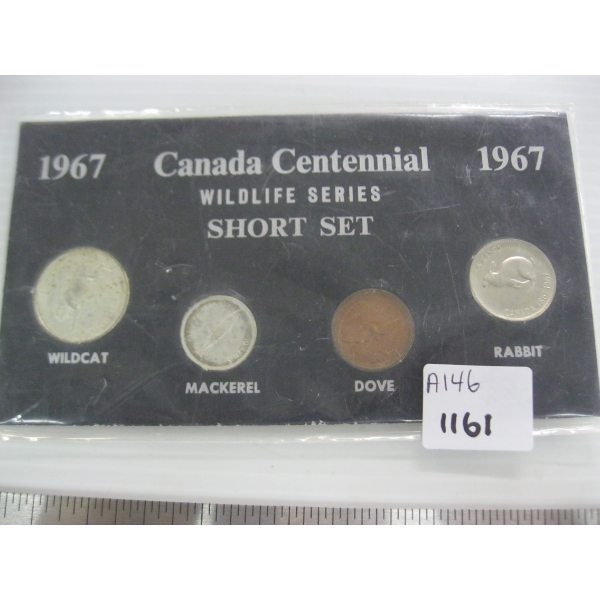 1967 CDN SHORT SET W/EXTRA RABBIT NICKEL