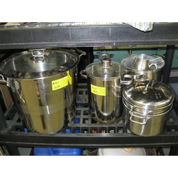STAINLESS STEEL POTS, ETC.