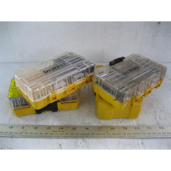 DEWALT BIT CASES W/BITS