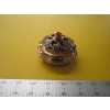Image 6 : METAL JEWELLERY BOX & 1 GOLD COLORED LIDDED CONTAINER