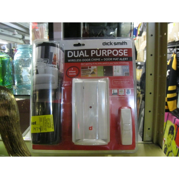DUAL PURPOSE WIRELESS DOOR CHIME & DOOR MAT ALERT