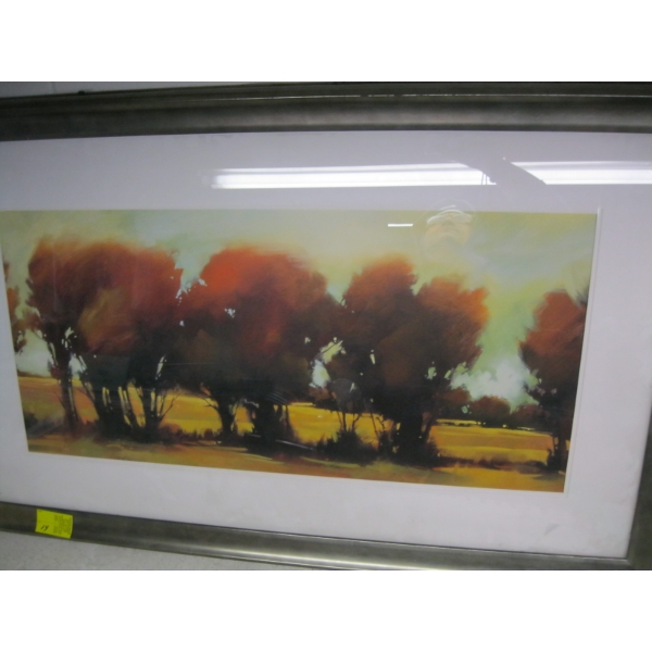 LG. FRAMED PRINT "THE TREES"
