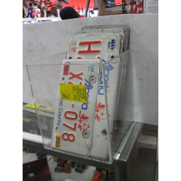 BIN W/ASST. ALBERTA LICENCE PLATES