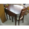 Image 2 : SM. DROPLEAF DINETTE TABLE W/2 UPHOLSTERED CHAIRS