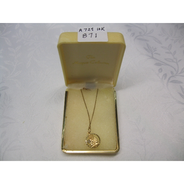 10KT GOLD NECKLACE W/PENDANT