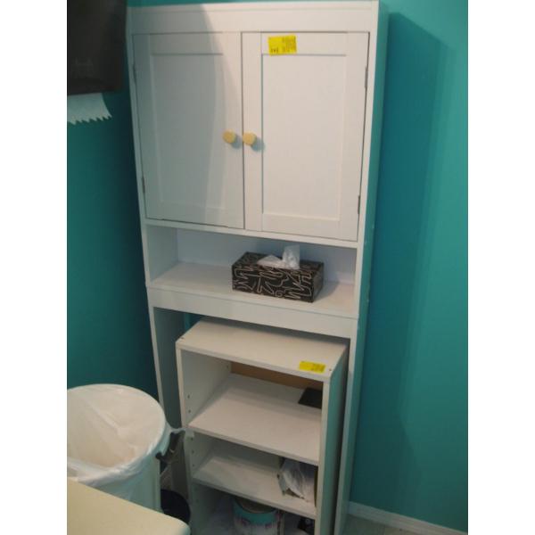 2 WHITE SHELF UNITS