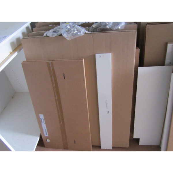 IKEA SEKTION CABINET, 36X14 3/4X30" - COMPLETE W/HINGES & DOORS - NO SHELVES