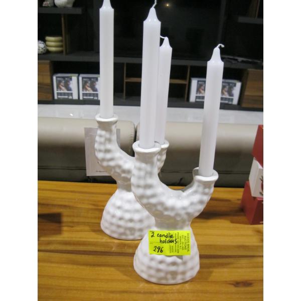 2 DOUBLE CANDLEHOLDERS