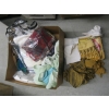 Image 3 : 2 BOXES OF MISC. TABLECLOTHS, BATHROOM SPRAYER, ETC.