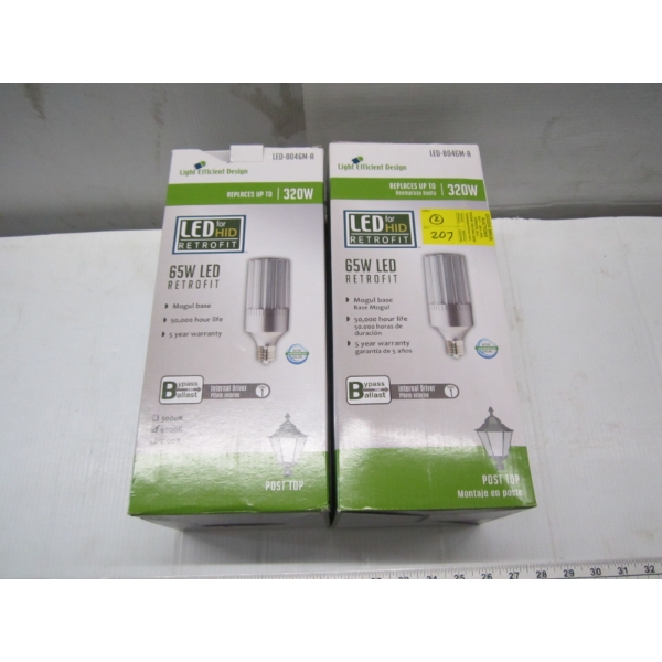 2 NEW LED RETRO FIT POST TOP LANTERN BULBS