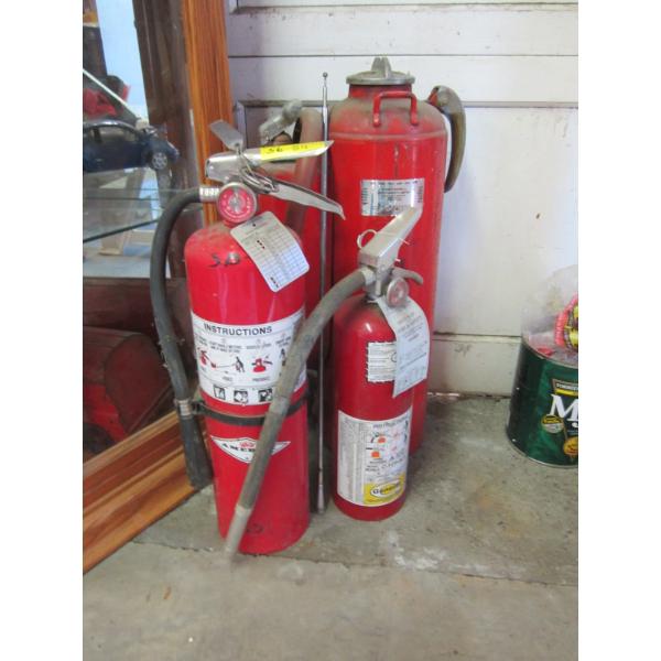 3 FIRE EXTINGUISHERS - OUT OF DATE