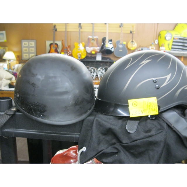 2 MOTORCYCLE HELMETS - 1 IS XS & 1 IS XXS