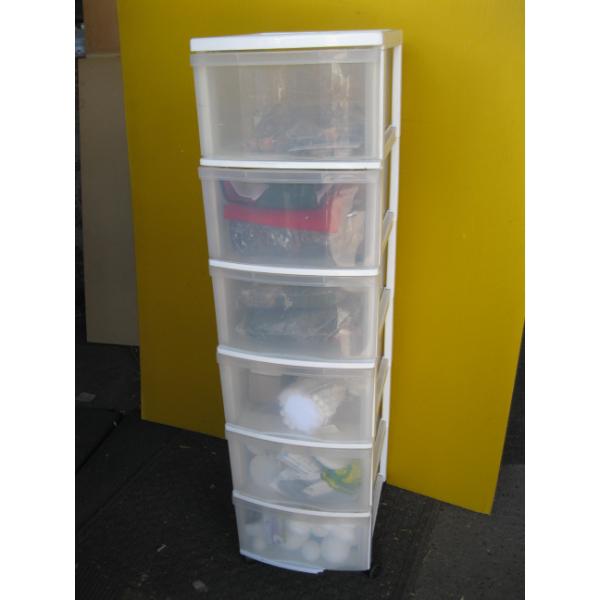 TALL 6 DRAWER DIVIDER W/DÉCOR